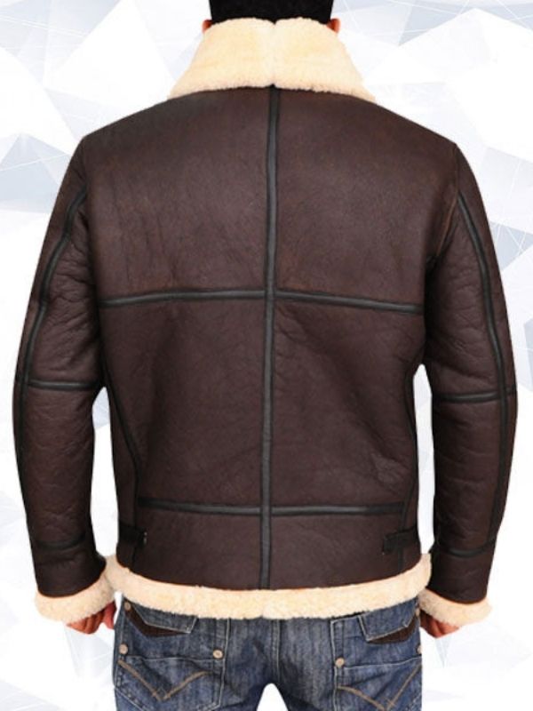 B3 Bomber Aviator Shearling Leather Jacket