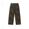 Baggy Leopard Print Y2k Jeans Women