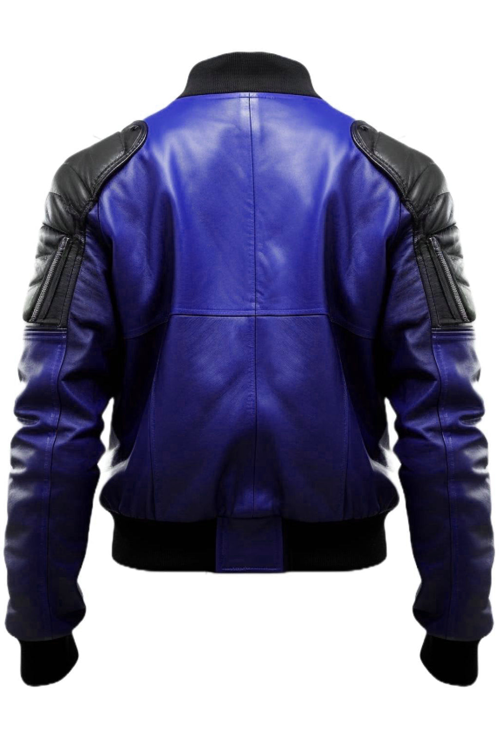Blue Leather Jacket – Men Blue Faux Leather Jacket