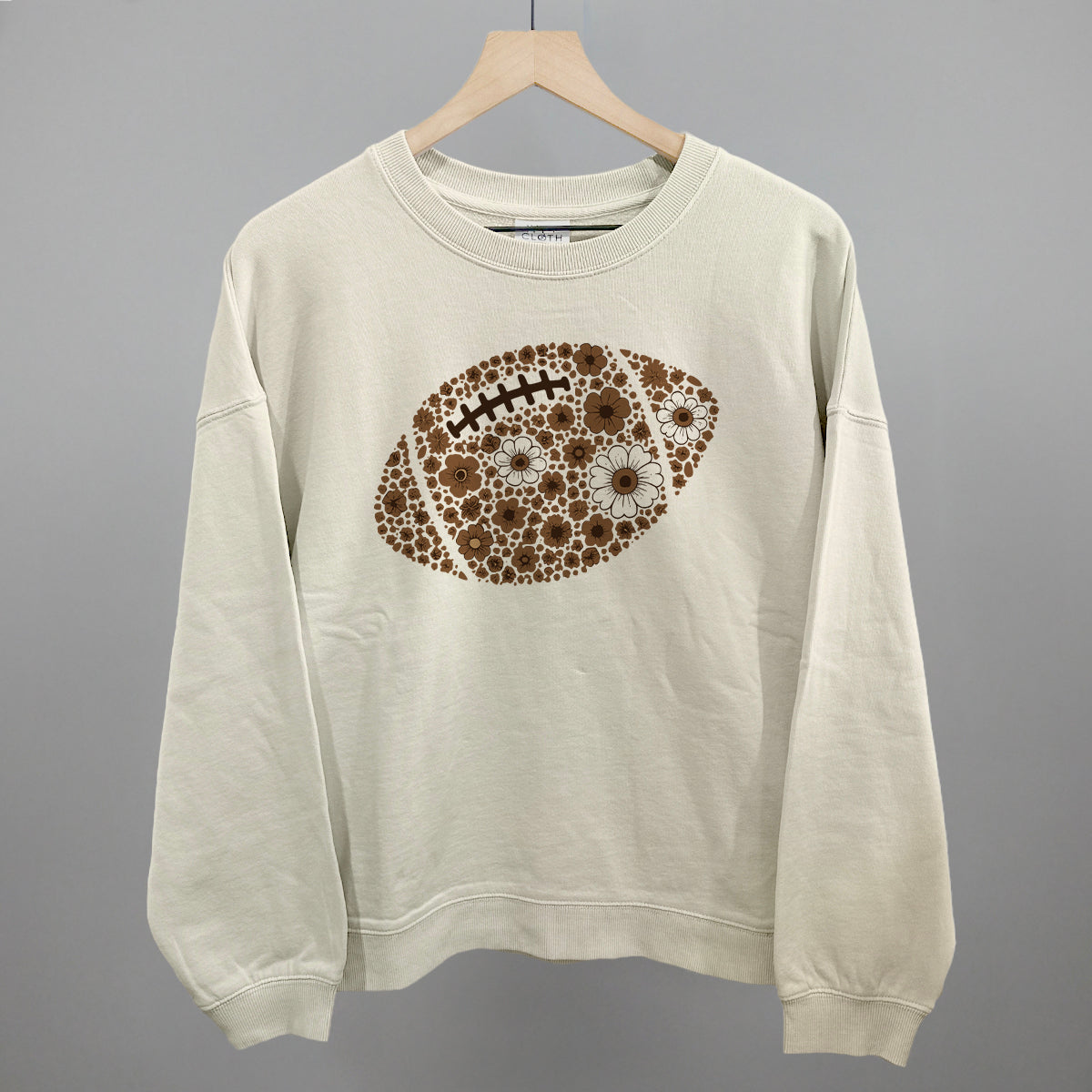 Floral Football Brown