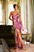 Art Deco Sequins Maxi Dress