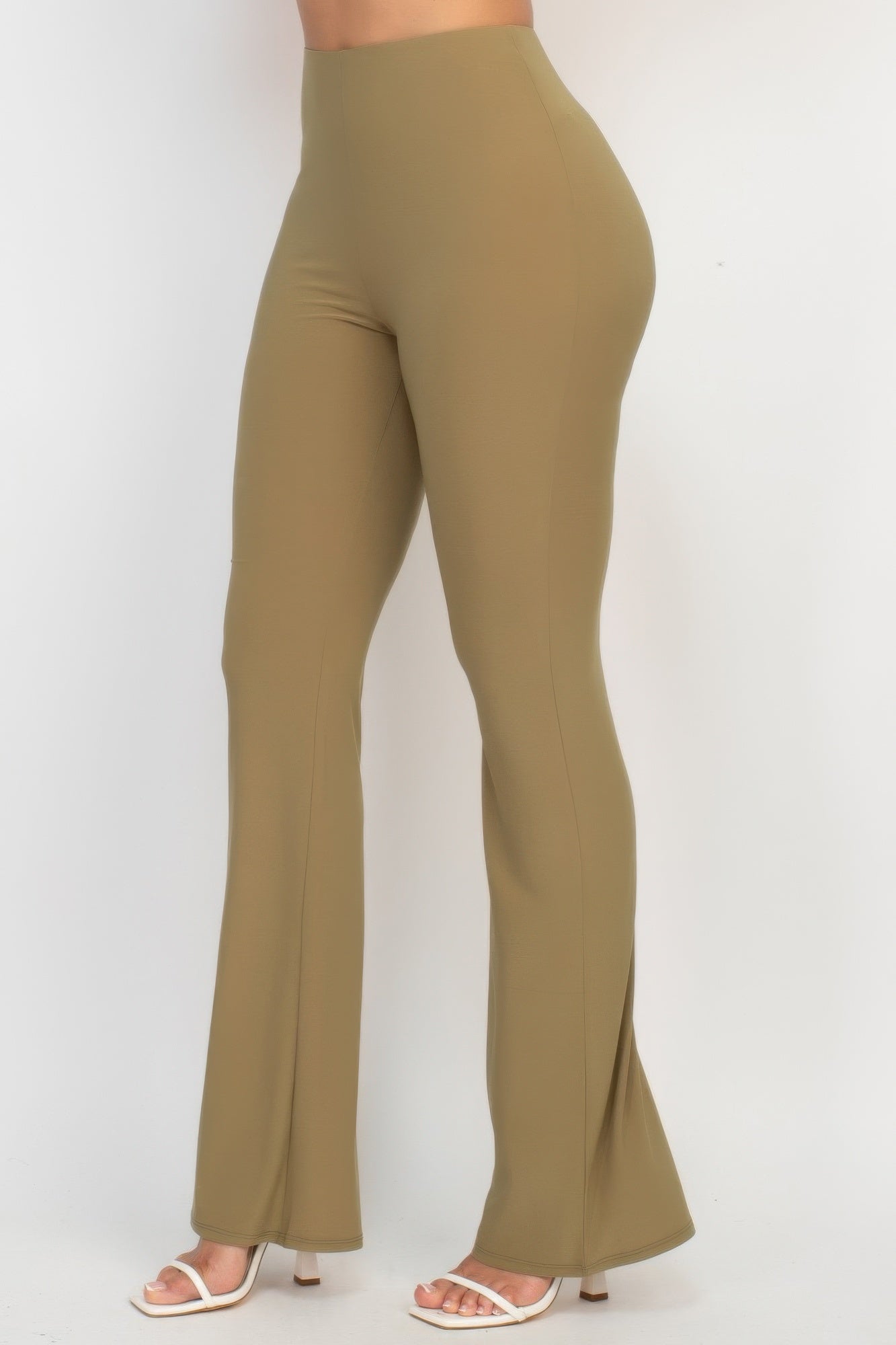 Fit And Flare Elastic Casual Pants