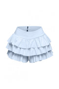 Solid Ruffled Shorts