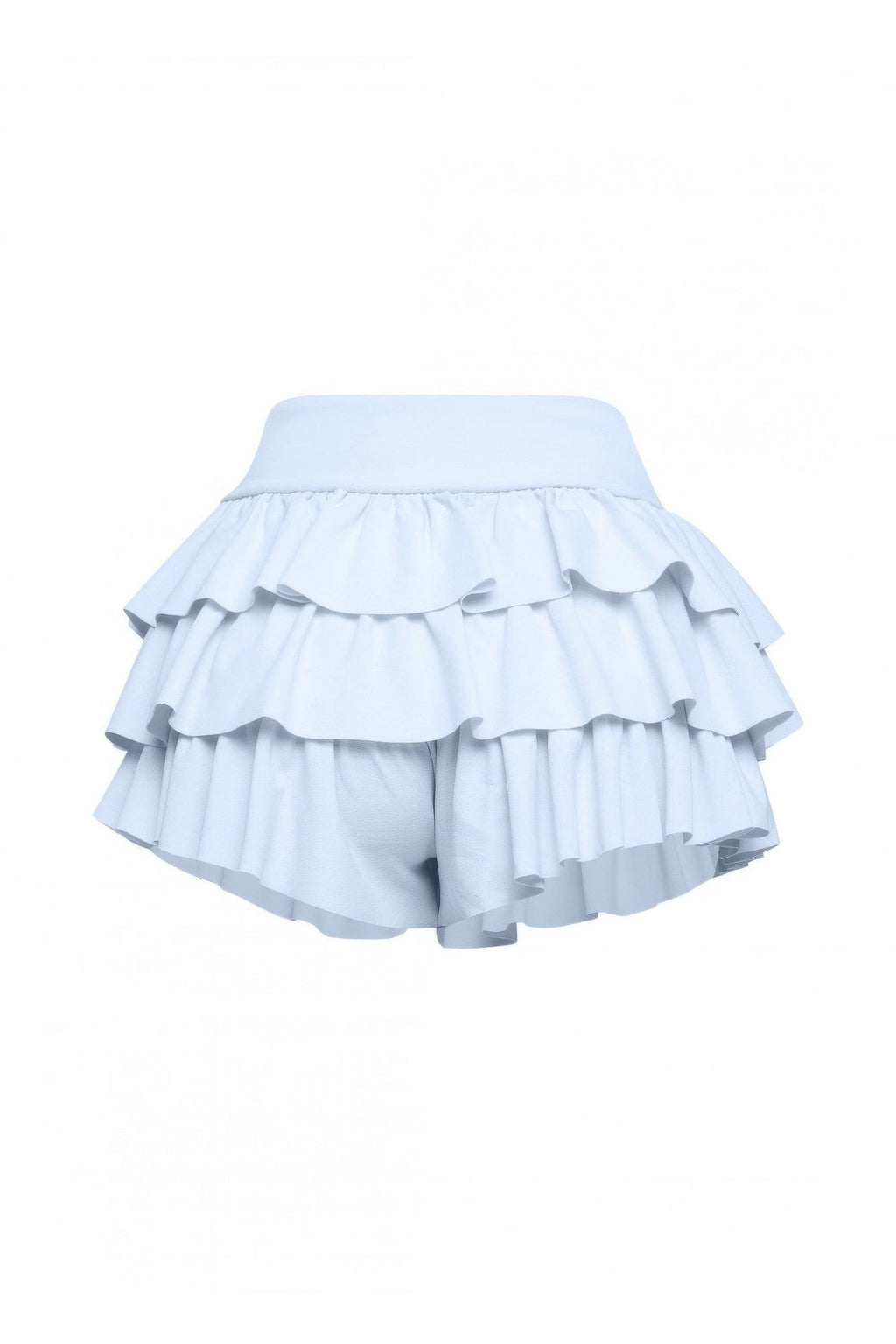 Solid Ruffled Shorts