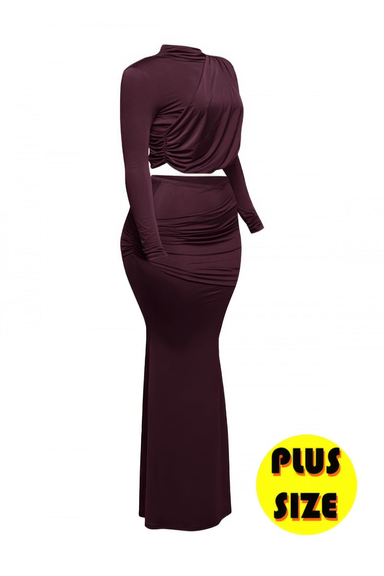 Shirring Detailed Top & Long Skirt Set