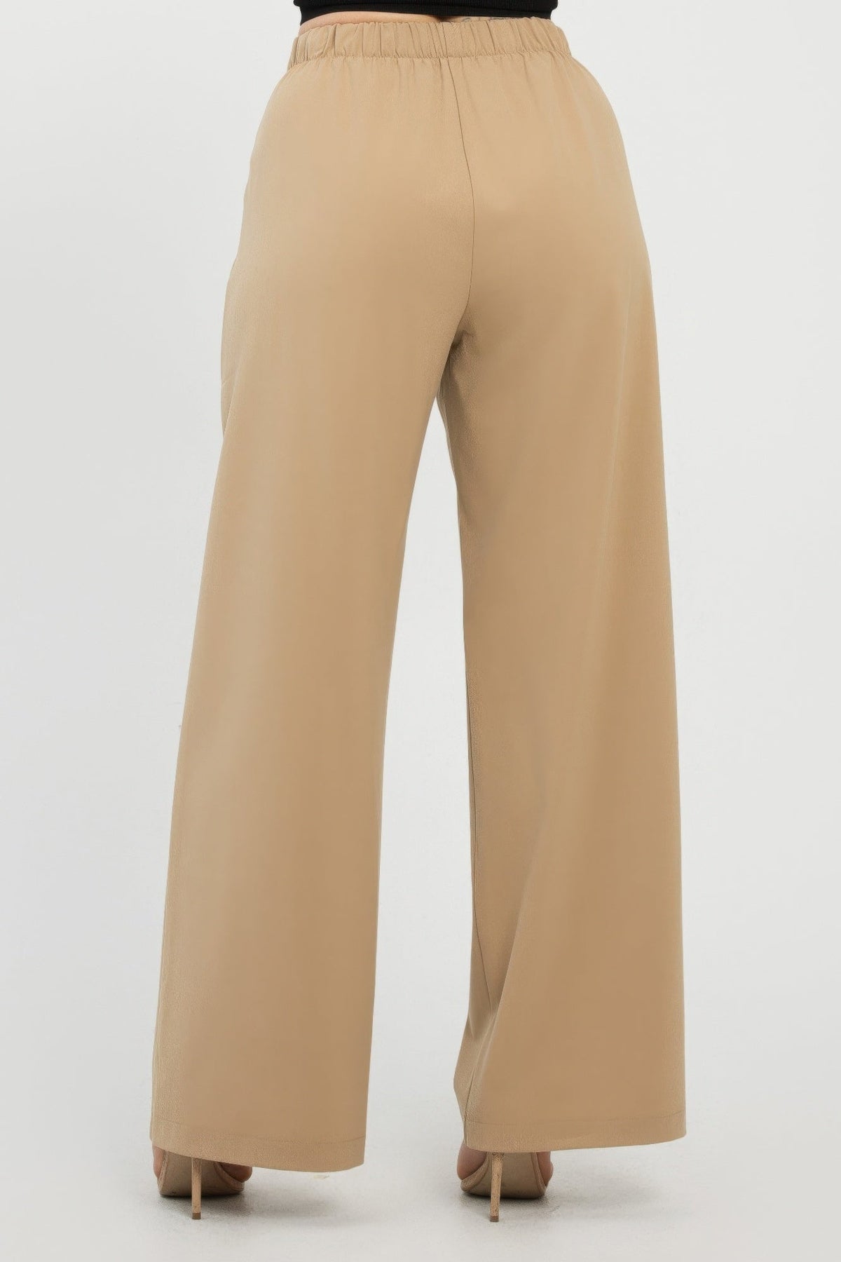 Front Button Fold-over Inside Zipper Pants