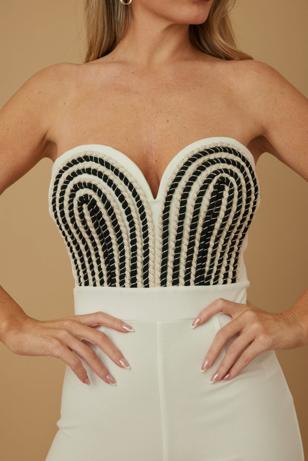 Threaded Twisted Rope Knot Tie Jumpsuit