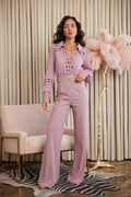 Crochet Detailed Woven Top Fashon Jumpsuit