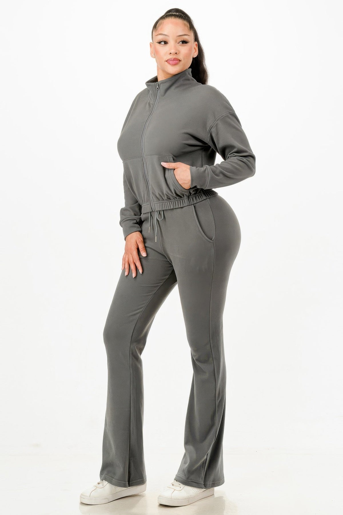 Soft Zipup Track Suit Set