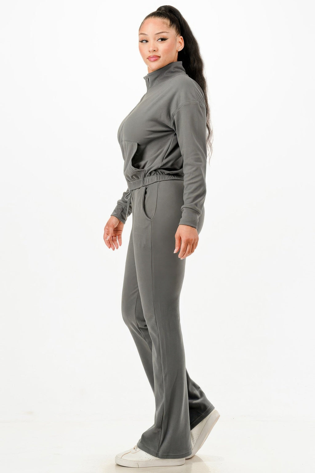 Soft Zipup Track Suit Set