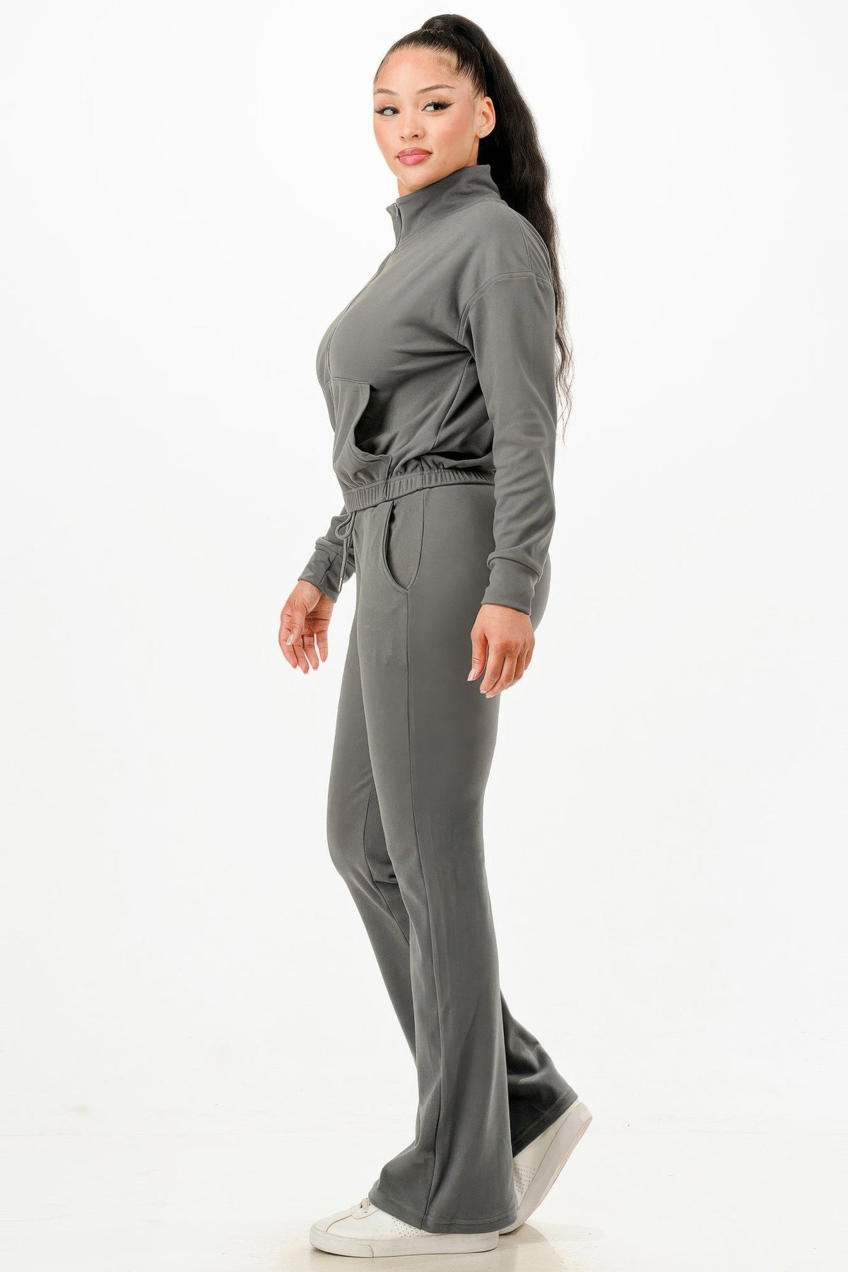 Soft Zipup Track Suit Set