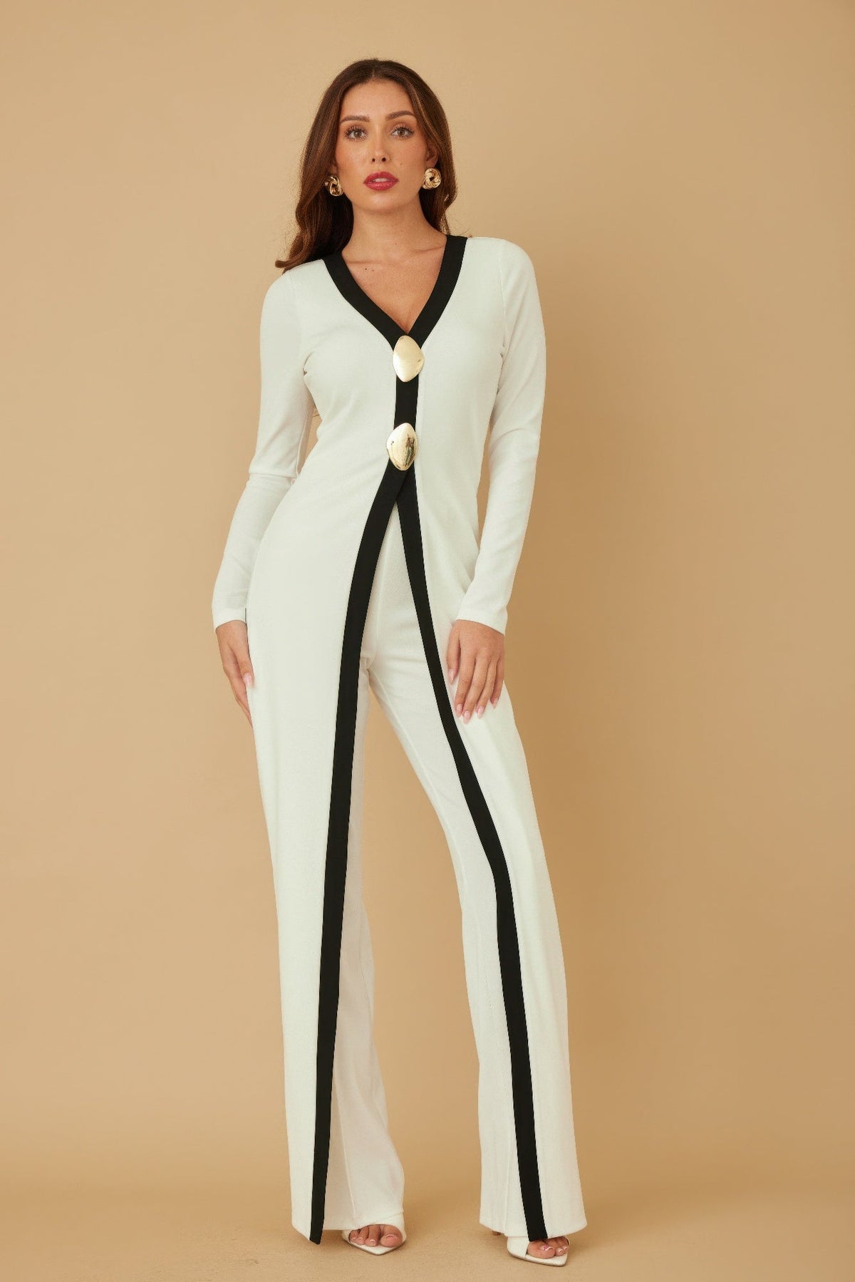 Mirror Stone Long Layer Jumpsuit