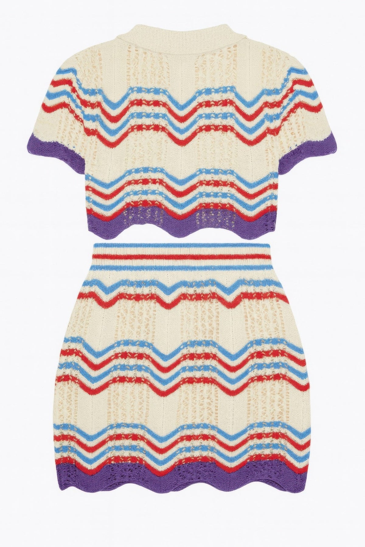 Zig Zag Crochet Two Piece Set