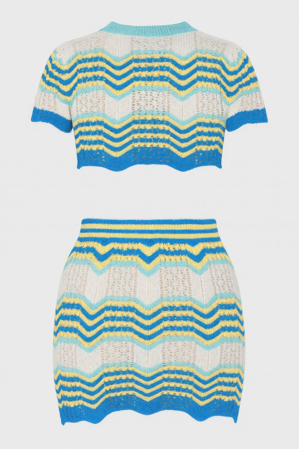 Zig Zag Crochet Two Piece Set