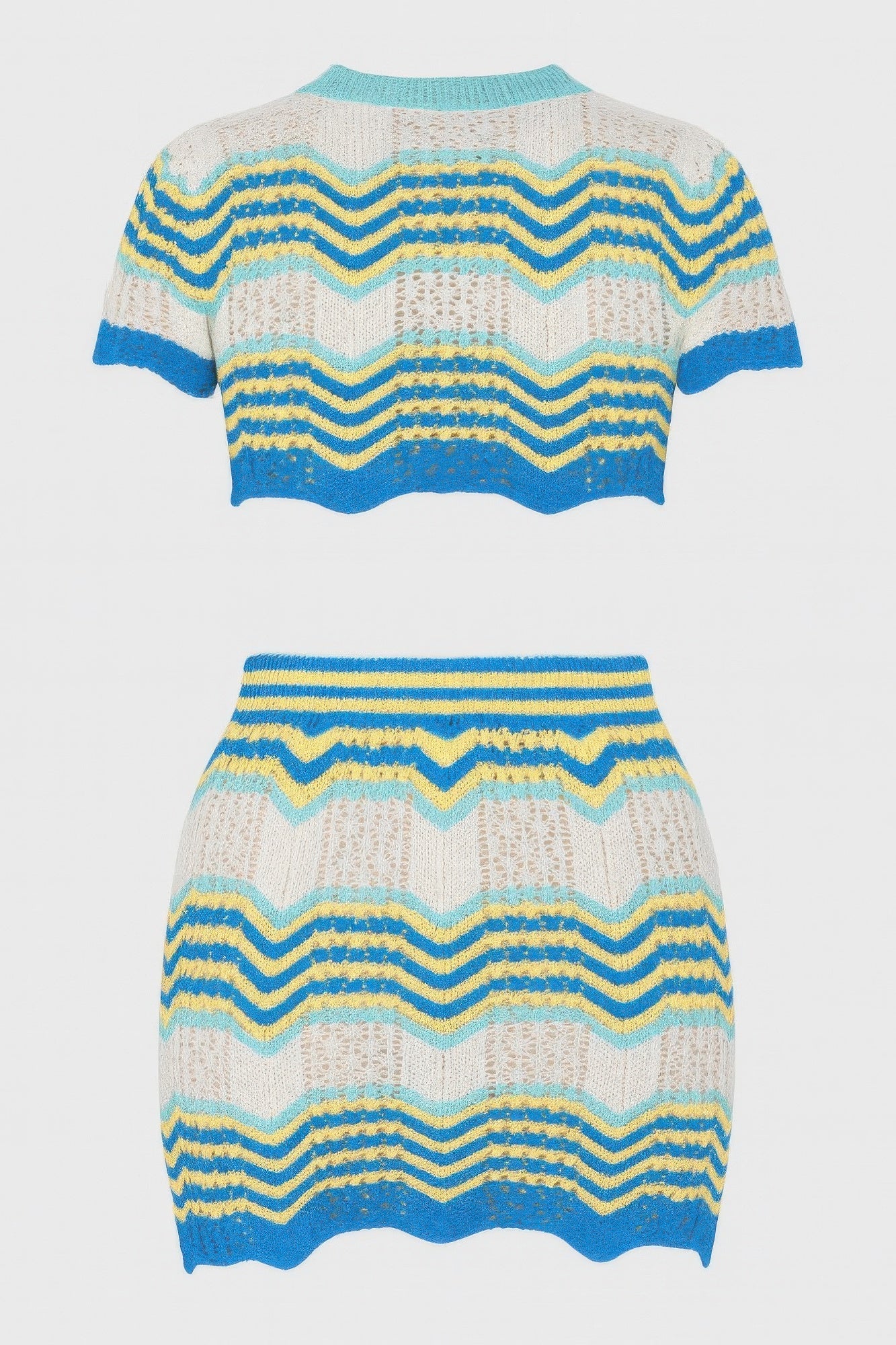 Zig Zag Crochet Two Piece Set