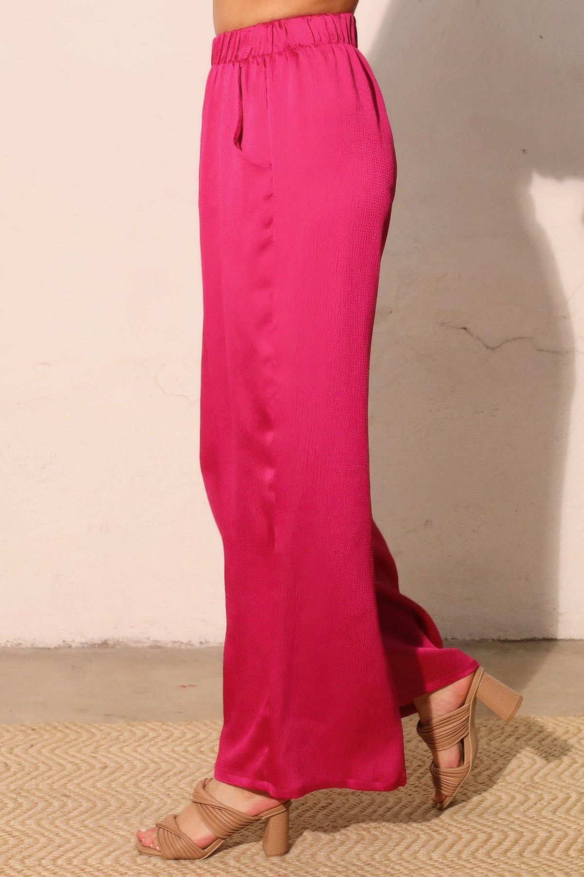 Hammered Satin Pocket Pants