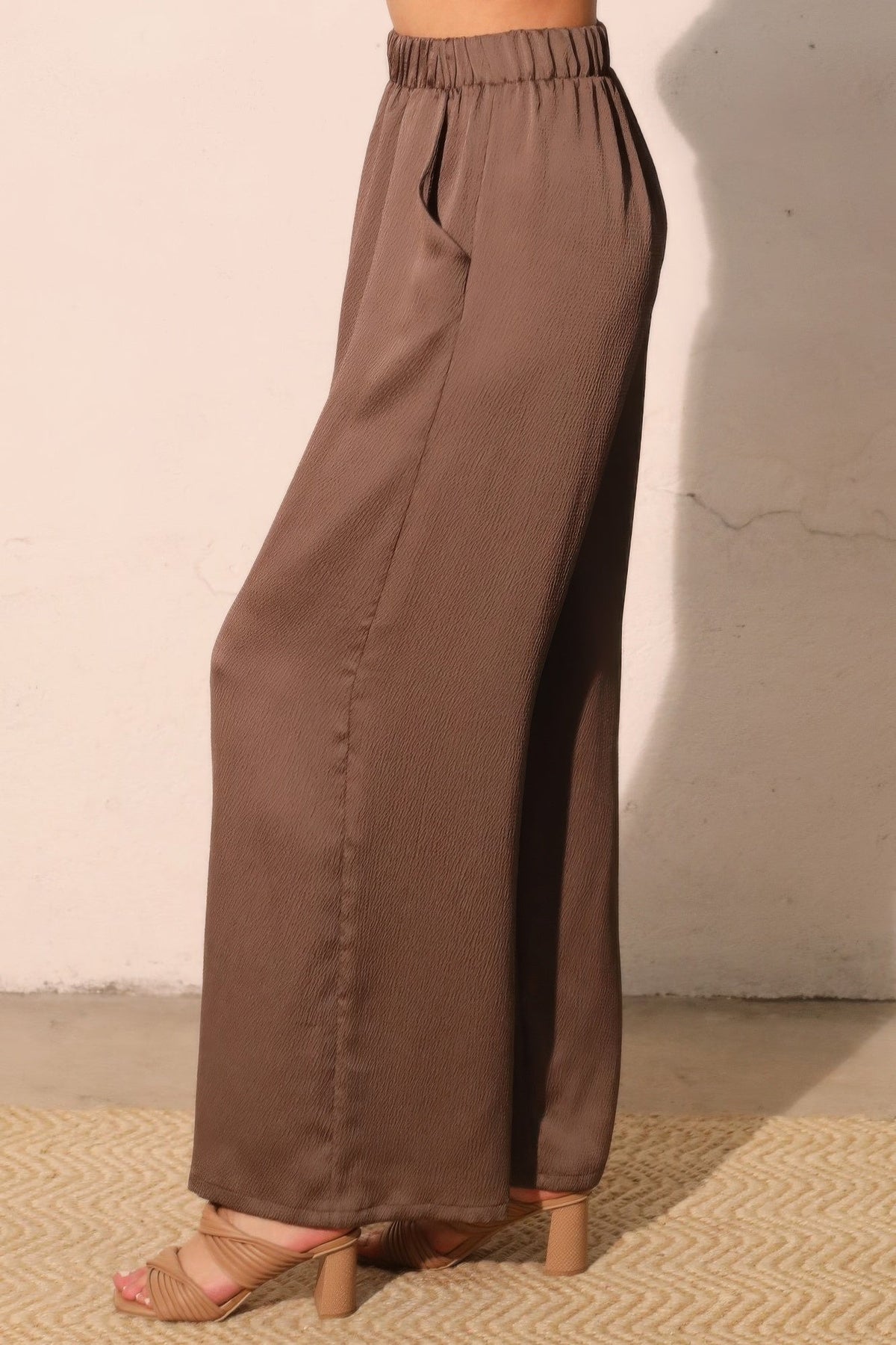 Hammered Satin Pocket Pants