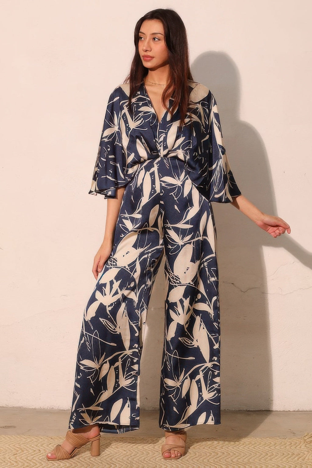 Dreaming Lily Satin Cape Jumpsuit
