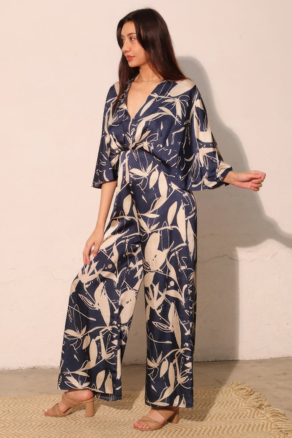 Dreaming Lily Satin Cape Jumpsuit