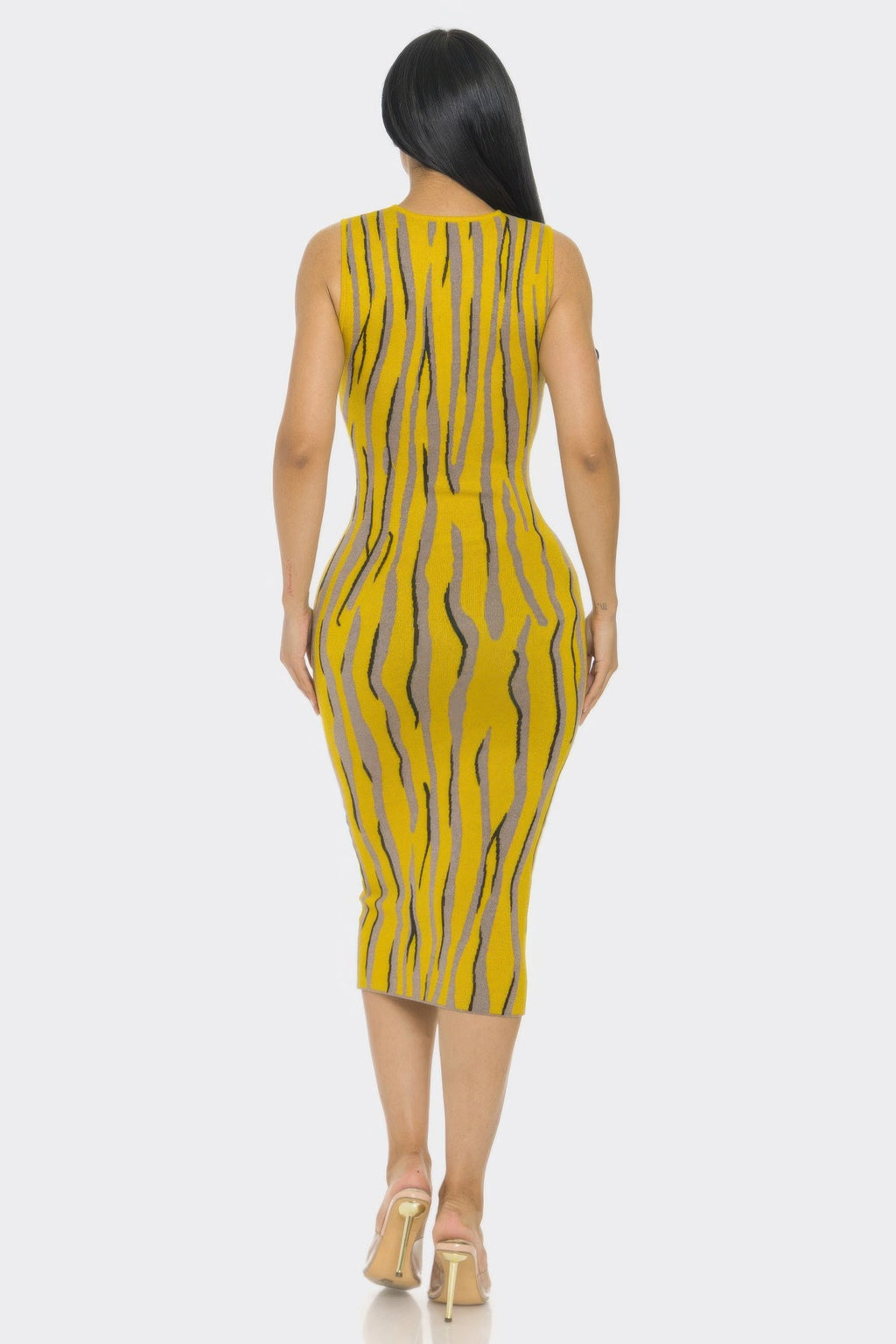 Sweater Midi Print Dress