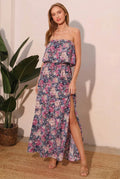 Bloom Party Strapless Maxi Dress