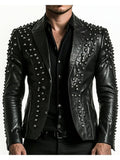 Carter Black Leather Blazer – Sophisticated Leather Blazer for Men
