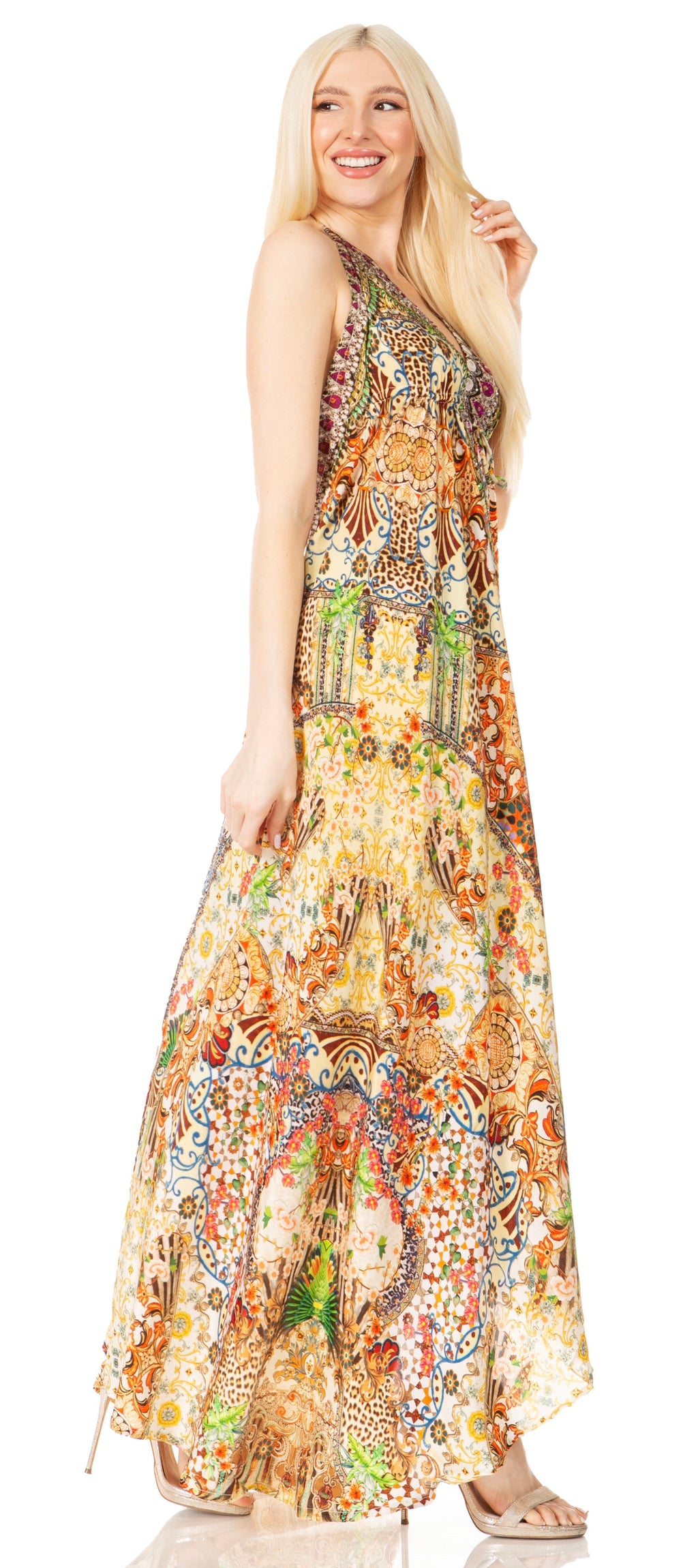 Sakkas Lizi 2 Women's High-Low Halter Maxi Dress for Beach and Vacation Parties