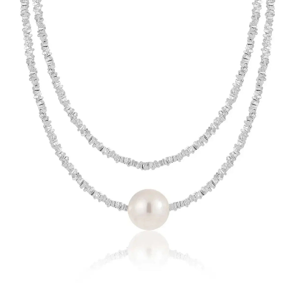 Stackable Shell Pearl Necklace