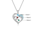 Delicate Dolphin 2-8 Name Necklace Customized Heart Pendant