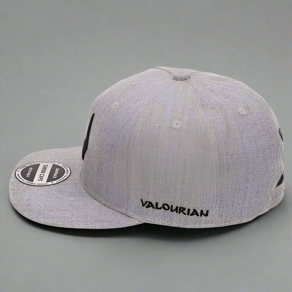 Unisex Grey Wool Snapback
