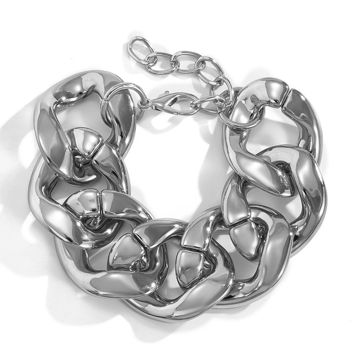Hip Hop Thick Link Chain Bracelet Women's CCB Material