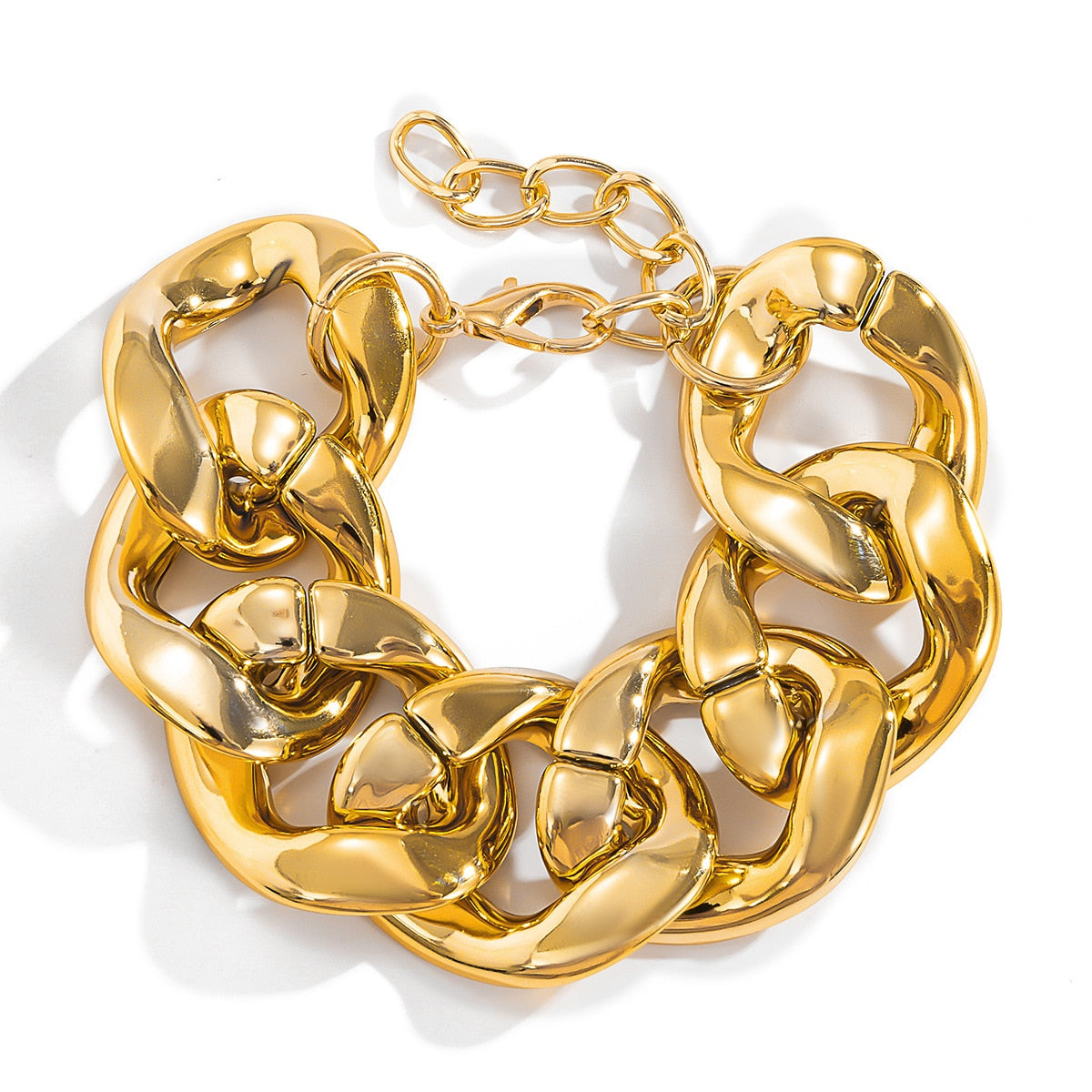 Hip Hop Thick Link Chain Bracelet Women's CCB Material