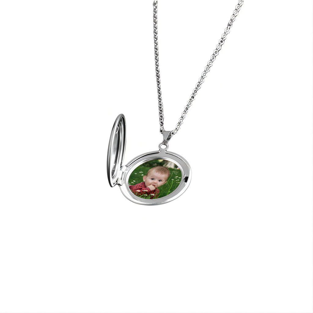 Wedding Gift For Couple Custom Color Photo Round Locket Necklaces Pendant