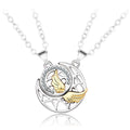 Sun Moon Wing Couple Necklace Magnet Attract Simple Fashion Valentine's Day Necklace