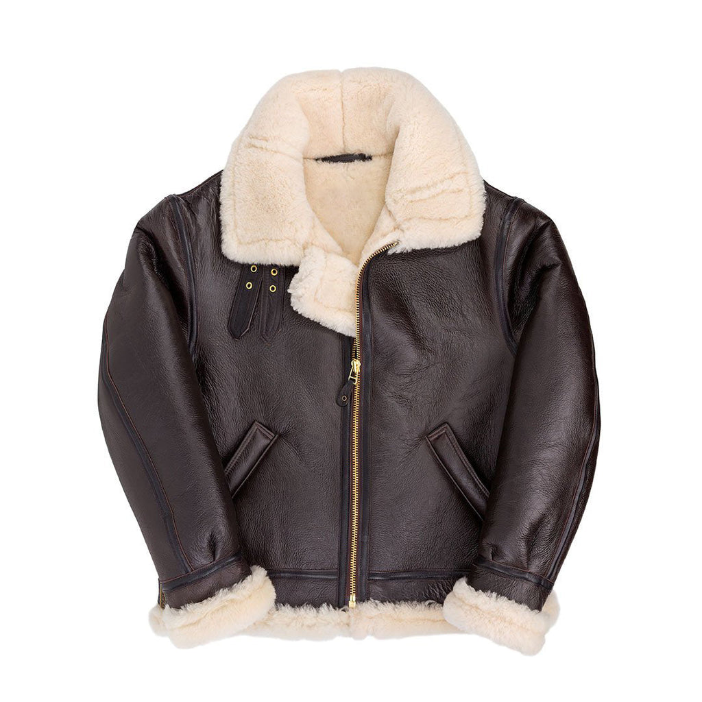 Men’s Shearling B3 Fur Hoodie Style Bomber Coat
