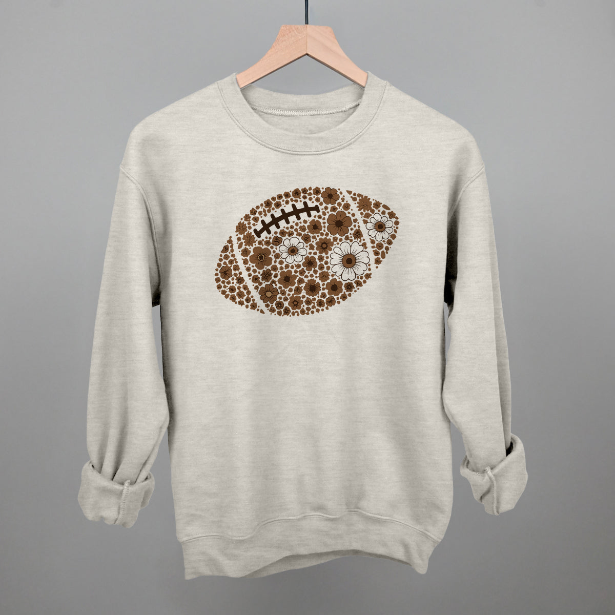 Floral Football Brown