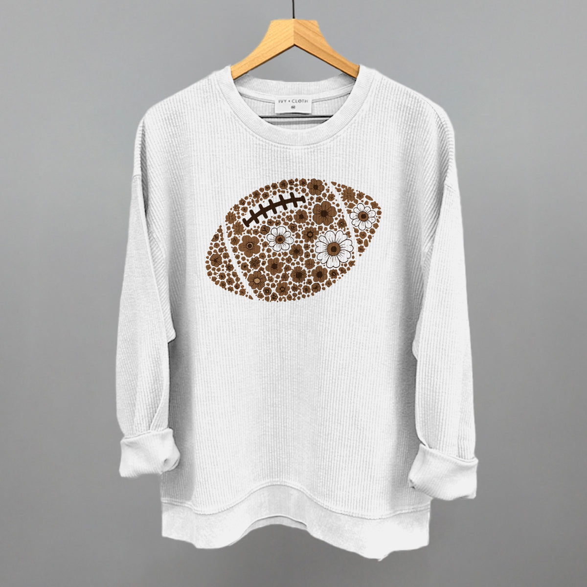 Floral Football Brown
