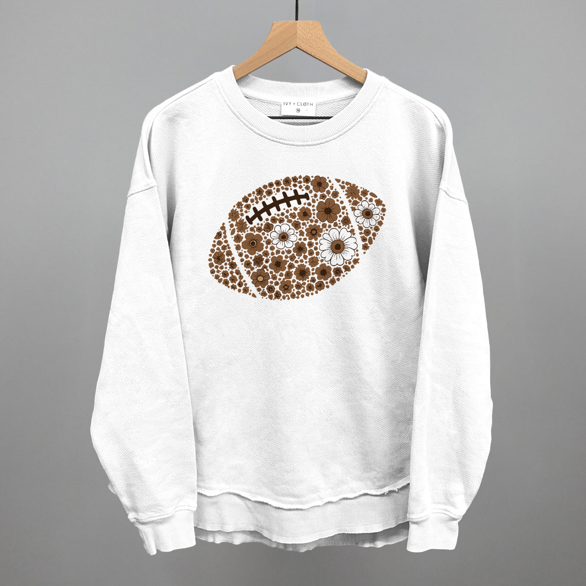 Floral Football Brown