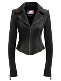 Ixchel Black Women Suede Leather Jacket