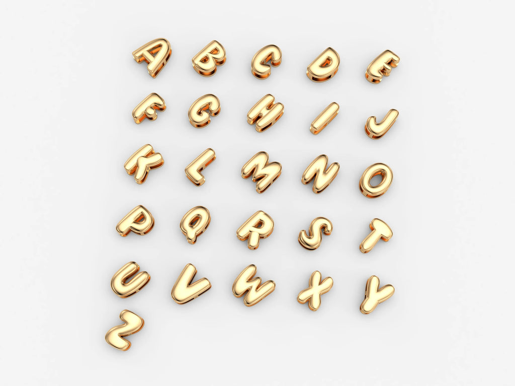 bubble name necklace
