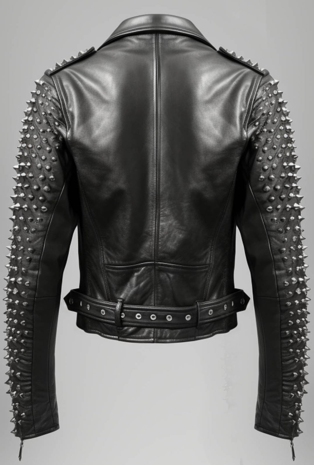 Men’s Black Studded Biker Stylish Leather Jacket - Biker Leather Jacket