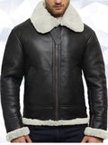 Men’s Aviator Real Shearling Sheepskin Leather Flying Jacket