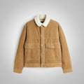 Men’s Khaki Corduroy Shearling Jacket