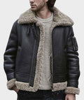 Men’s Black Sheepskin Shearling Jacket