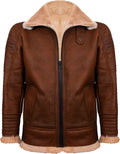Men’s Brown Nappa Leather Jacket With Fur