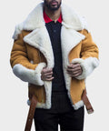 Men’s Casual Sheepskin Shearling Jacket