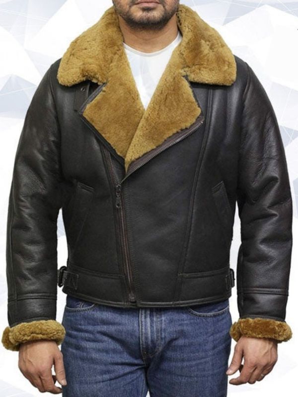 Men’s Leather Shearling Sheepskin Jacket