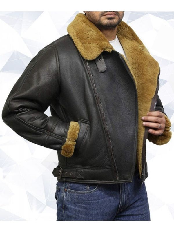 Men’s Leather Shearling Sheepskin Jacket