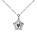 Projection five-pointed star shape pendant necklace picture customization