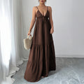 Elegant Camisole Tube Top Long Dress Women Clothing Autumn Winter